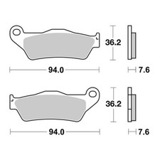 PAIR OF BRAKE PADS SBS 151 HM