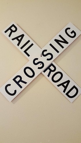 Railroad crossing sign - railroad,