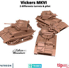WW2 British Vickers MKVI Tank Set (3D PRINTED)
