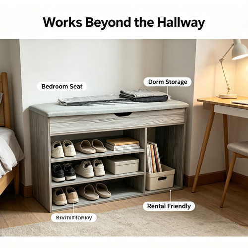 Shoe bench storage - shoe, with