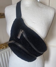 TOPSHOP Black faux shearling