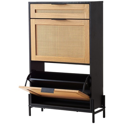 Rattan shoe cabinet narrow - rattan, cabinet,
