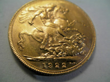 22CT GOLD  SOVEREIGN   1922P   GEORGE V  7.98GRMS     S4001  S64