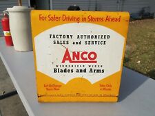 1950's ANCO Windshield Wiper Arm & Blades Gas Station Metal Display Cabinet Sign