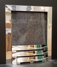 REPLACEMENT DUET GAS FIRE CHROME CAST IRON 16" FRET 3 PIECE MAGNETIC TRIM