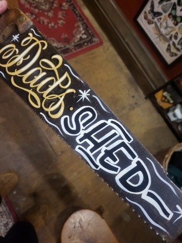 Hand painted sign written man - written,