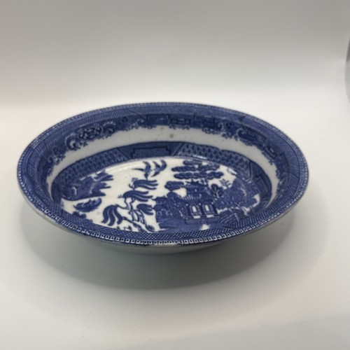 Vintage blue willow oval - vintage,