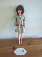 Palitoy Tressy Doll Brunette Vintage With Coat & Original Key To Grow Hair Vgc