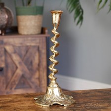 Brass Barley Twist Candlestick