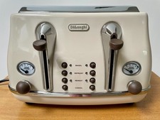 De'Longhi Icona Vintage CTOV4003.BG 4-Slice Toaster Beige, Never used