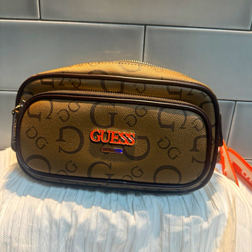 Guess brown logo - brown, print