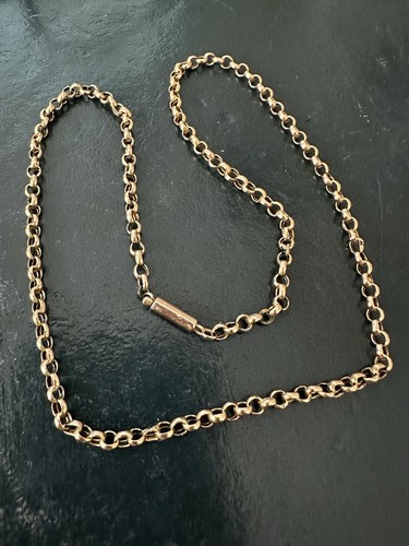 Antique 9ct warm gold belcher - antique,