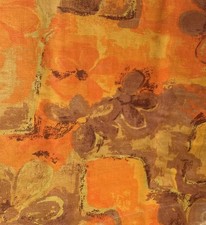 2 pcs Retro BOLD Orange Floral