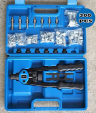 300PCS Rivet Nut Nutsert Tool Rivnut Kit Riveter Gun Riveting M3-M12 Mandrels