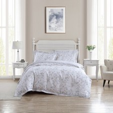 Laura Ashley Fawna Quilt Cover Set - Light Grey