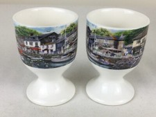 Fine China Egg Cups x 2 Old