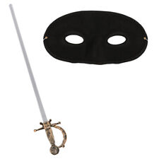 SWORD & EYE MASK SET COSTUME MUSKETEER HIGHWAY RAT BANDIT TOY WEAPON FANCY DRESS