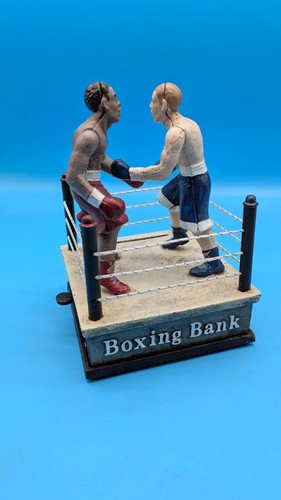 Vintage cast iron boxing - cast, bank