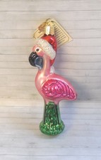 Glass Flamingo Holiday