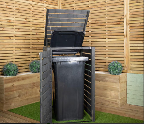 Wooden wheelie bin - wheelie,