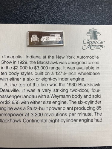 1981 franklin mint classic car - 1981,