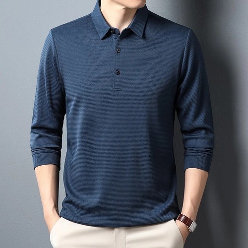 Men long sleeve polo - long,