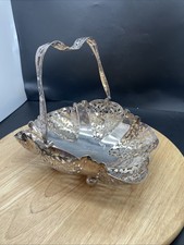 Beautiful Swing Handle Fruit Basket Vintage EPNS Silver Plated gorgeous Design
