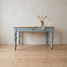 Victorian pine farmhouse table - pine,