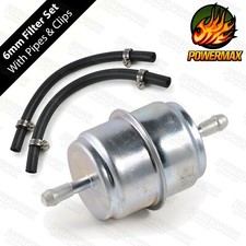 Low pressure in line fuel filter kit for post and pre filtering fuel pump carbs