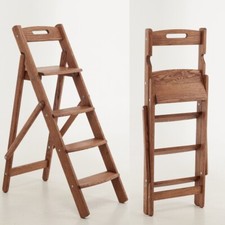 Wooden folding ladder - folding, made