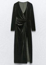 New ZARA Velvet Midi Dress
