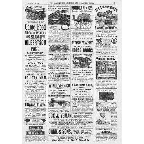 Victorian adverts horse - adverts,