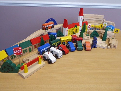 Wooden toy train - toy, set