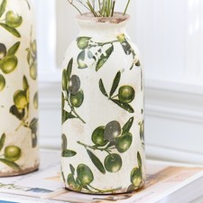Olive Green & Ivory Ceramic