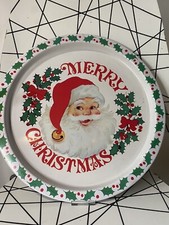 Vintage Christmas Metal Drinks