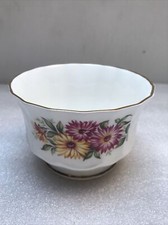 Vintage Pretty Clare Sugar Bowl China Pink Floral Kitsch