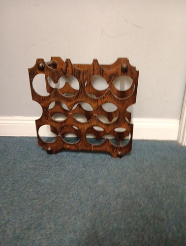 Vintage wooden wine rack