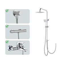 Chrome Rainfall Shower Kit