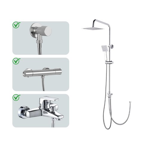 Chrome rainfall shower kit - shower,