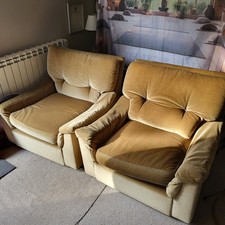 Pair Genuine Mid Century Vintage Howard Keith Armchairs 1960s