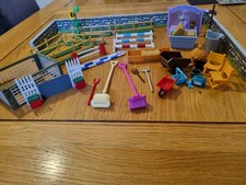 Horse Jumps Fences Stable Wheelbarrow Assessories Mixed Bundle Playset.