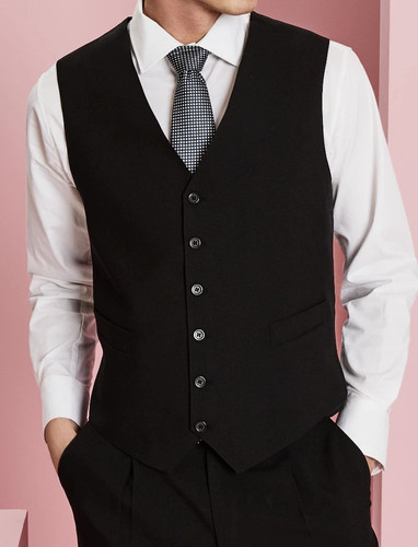 Black waistcoat tuxedo vest - black,