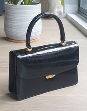 Vintage Black Lizard Skin
