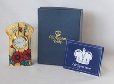 OLD TUPTON WARE ART NOUVEAU STYLE DESK MANTEL CLOCK RED POPPY DESIGN BOXED