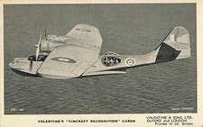 Vintage Aircraft Postcard, Consolidated PBY Catalina flying boat, WWII  (RM2)