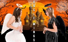 Adult Halloween Fairy Hen Party Costume Ladies Dark Fallen Angel Fancy Dress Kit