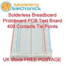 Solderless Breadboard Protoboard PCB Test Board 400 Contacts Tie Points UK