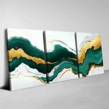 3pcs Abstract Beautiful Green