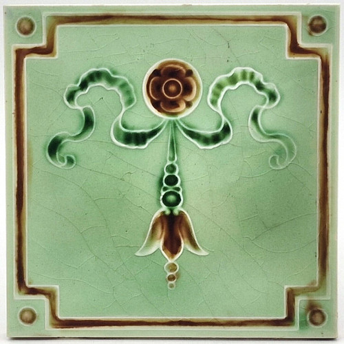Antique fireplace tile - antique, by