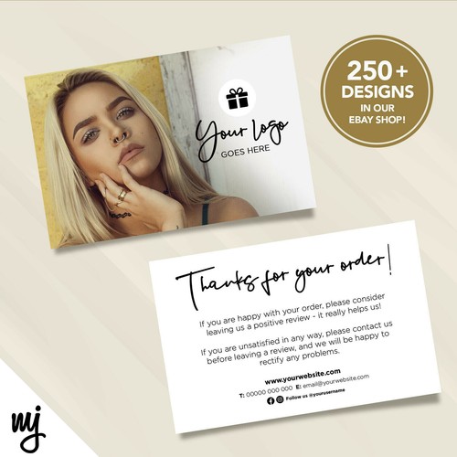 Custom printed ebay - ebay/etsy, thank